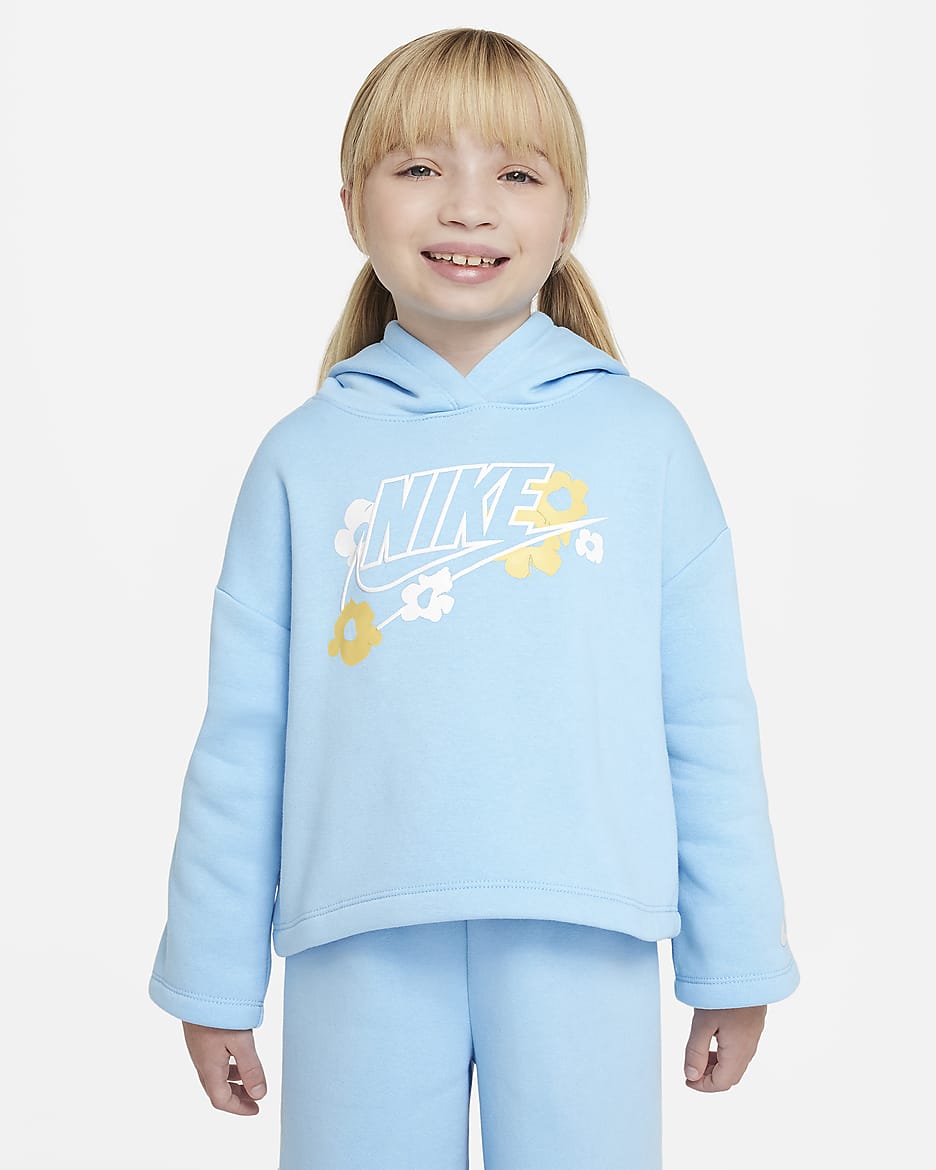 Nike Floral Fleece Little Kids Graphic Hoodie. Nike